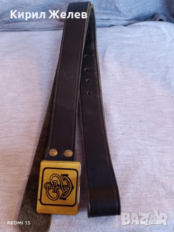 Офицерски кожен колан Военноморските сили рядък за КОЛЕКЦИЯ 16102, снимка 2 - Други ценни предмети - 51869515