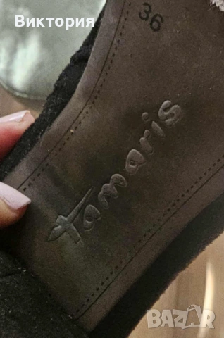 Велурени ботуши Tamaris, снимка 5 - Дамски ботуши - 53040868