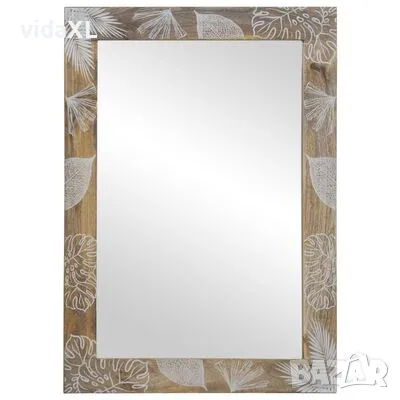 vidaXL Огледало за баня 50x3x70 cm Масивна дървесина Манго（SKU:4018695）, снимка 4 - Огледала - 49385477