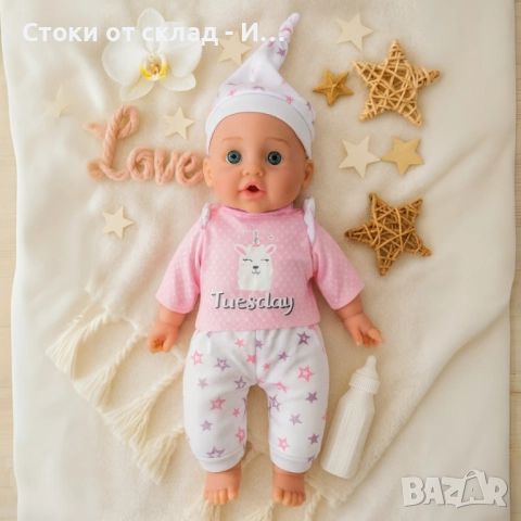 Реалистично говорещо бебе с аксесоар шише- реални снимки , снимка 10 - Кукли - 51693924
