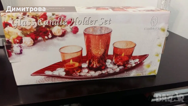 Нов комплект за декорация, цветно стъкло, снимка 4 - Декорация за дома - 25786363