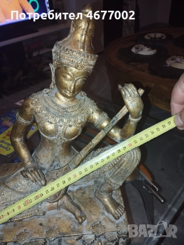 Много стара бронзова статуетка, снимка 3 - Антикварни и старинни предмети - 52844167