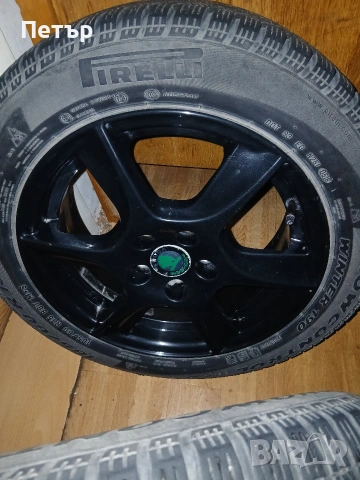 5×100 57.1ц.о. с гуми 185 60 15 шкода , снимка 2 - Гуми и джанти - 54045645