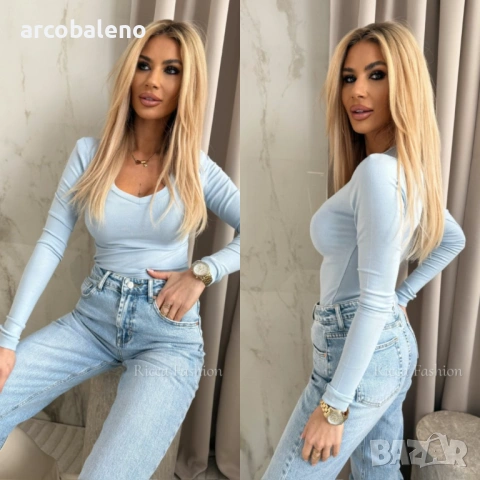 Дамска блуза с дълги ръкави, 9цвята , снимка 5 - Блузи с дълъг ръкав и пуловери - 53186687