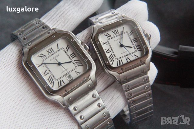 Мъжки часовник Cartier Santos de Cartier L с автоматичен механизъм, снимка 6 - Мъжки - 45521824