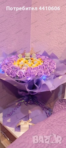 Ръчно изработен светещ ароматен букет , снимка 11 - Декорация за дома - 53658471