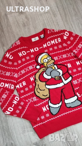 Homer Simpson L size Коледен пуловер The Simpsons , снимка 6 - Пуловери - 52677806