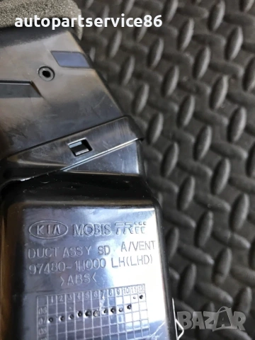 Лява въздушна клапа на арматурно табло за KIA Ceed 1.6 CRDi (2007–2012) 97480-1H000, снимка 2 - Части - 53231892