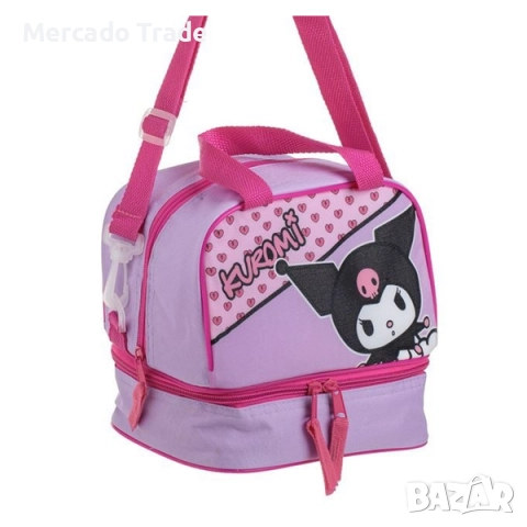 Термочанта за храна, 2 отделения, Лилав - Розов с брокат, Kuromi, снимка 2 - Раници - 51621175