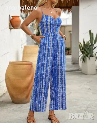 Дамски гащеризон с презрамки в етнически стил, снимка 5 - Гащеризони - 50101386