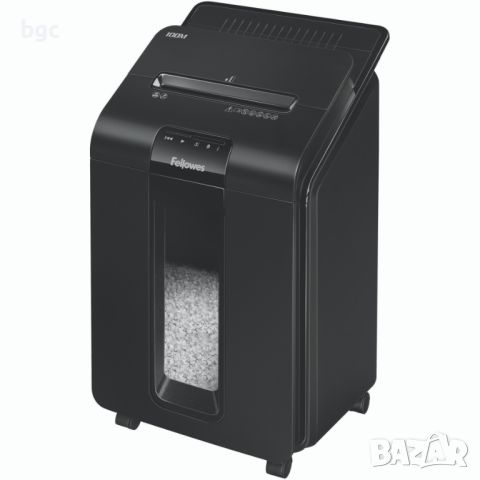 Унищожител На Документи Fellowes Automax 100M, 100 листа, Mini cut - 24 месеца гаранция, снимка 3 - Друго - 46684788