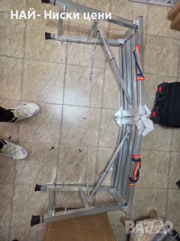 Сгъваема работна платформа, регулируема височина, снимка 4 - Други стоки за дома - 53893050