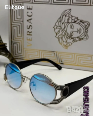 Слънчеви очила Versace с черен обикновен калъф и ув защита , снимка 6 - Слънчеви и диоптрични очила - 53587446