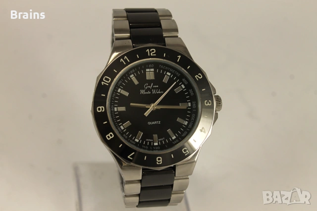 Мъжки Ръчен Кварцов Часовник Graf Von Monte Wehro Керамика, снимка 2 - Мъжки - 53454654