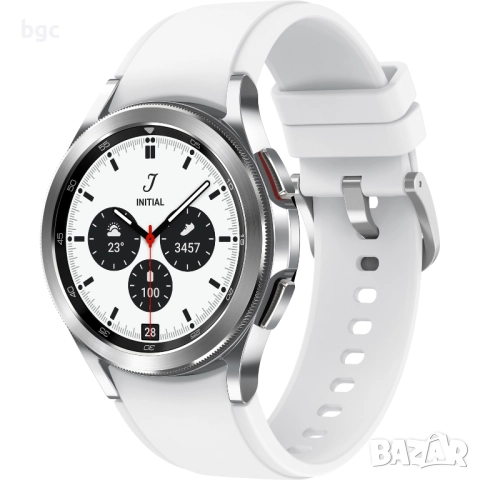 НОВ Часовник Samsung Galaxy Watch 4, 42mm, LTE, Classic, Silver - 24  месеца гаранция
