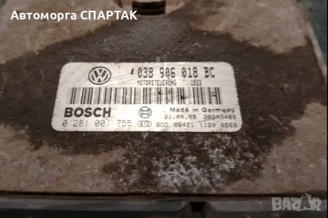 КОМПЮТЪР ЗА ДВИГАТЕЛ SKODA OCTAVIA 1.9 TDI 038906018BC, 038 906 018 BC, BOSCH, 0281001755, снимка 1 - Части - 47142937