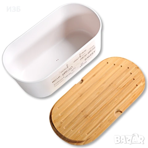 Кутия за хляб Kesper 58500, Материал: Меламин, Бамбук, Размери: Ш: 34 x В: 14 x Д: 18 см,, снимка 3 - Кутии за храна - 50632701