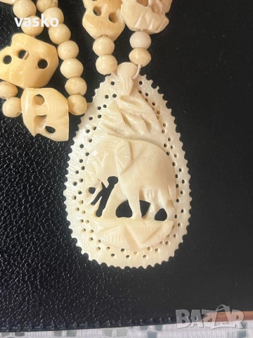 Гердан слонова кост, снимка 2 - Колиета, медальони, синджири - 53141526