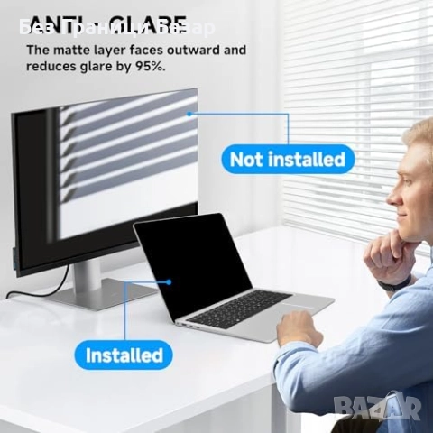 Ново Матово фолио против отблясъци и синя светлина лаптоп MacBook Air 13", снимка 7 - Други - 52158525
