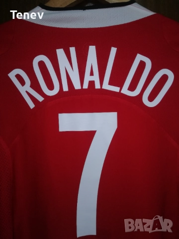 Manchester United Ronaldo 2004 2005 2006 Nike Long Sleeve Home Манчестър Юнайтед Роналдо екип , снимка 3 - Тениски - 52886774
