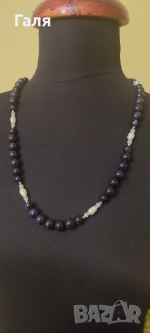 Часовник-бижу с перли и бижута с перли и естествени камъни , снимка 3 - Дамски - 51429222