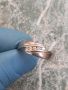 Сребърен пръстен с циркони 5 броя, снимка 3