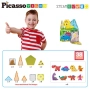 Picasso STEAM Магнитен конструктор Динозаври 38 части PTQ13, снимка 4