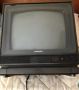 Телевизор Samsung CX-348ZME, работещ перфектно, ретро, портативен, подходящ за кабелна, дистанционно, снимка 4