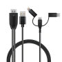 Onten 3в1 HDTV адаптерен кабел USB-C/micro-usb/lightning към HDMI/TV/Projector,IOS/ANDROID, снимка 1