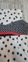  дамска рокля на точки бяло черно червено, снимка 6