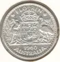 Australia-1 Florin-1960-KM# 60-Elizabeth II 1st p.-Silver, снимка 1