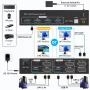 НОВ VPFET DisplayPort KVM превключвател за 2 монитора 4K120Hz 8K60Hz DP 1.4 суич за 2 компютъра, снимка 2