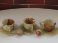 Красиви чаши от натурален оникс (Комплект с чинийки и топки), снимка 1