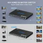HDMI Matrix 4X4 4K 60Hz 4:4:4 HDR Коаксиален аудио пробив - HDCP 2.2 HDMI 2.0 Matrix 4x4 18Gbps, снимка 4
