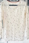 Изящна памучна блуза BODEN със сияйни златни точки , снимка 2