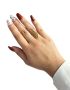 Дамски пръстен от неръждаема стомана със златисто покритие и красива текстура, снимка 1 - Пръстени - 45454390