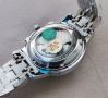 LIGE Silver Blue LG9841 Луксозен мъжки автоматичен механичен часовник с метална верижка, снимка 5