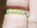 СРЕБЪРЕН  ПРЪСТЕН С  ЕСТЕСТВЕНИ ЖЪЛТИ  И БЕЛИ  ДИАМАНТИ  СЕРТИФИКАТ , снимка 8