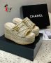 дамски висококачествени чехли chanel , снимка 1 - Чехли - 45718595