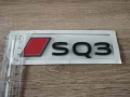емблема Audi SQ3 нов стил черно с червено, снимка 3