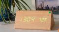 LED Цифров часовник, дървен показващ  часа и температурата, снимка 2