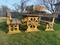 Комплект маса с две пейки, снимка 1 - Градински мебели, декорация  - 45039534