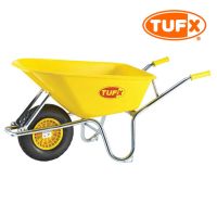 Индустриална строителна ръчна количка TUFX PE100, плътно колело PU, 100 л., 225 кг., снимка 2 - Железария - 45836795