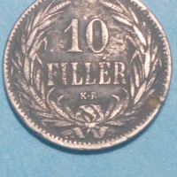 10 filler 1894 года Унгария, снимка 1 - Нумизматика и бонистика - 44959188