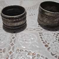 Вехториански сребърни салфетници, снимка 2 - Антикварни и старинни предмети - 45535027
