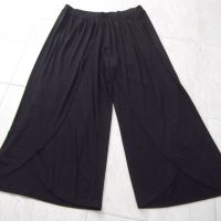 Елегантен широк дамски панталон*интересна кройка*черен*пролет-лято*Размер 54-58, снимка 1 - Панталони - 45176875