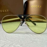 Gucci 2024 мъжки слънчеви очила авиатор с кожа 5 цвята, снимка 11 - Слънчеви и диоптрични очила - 45484592