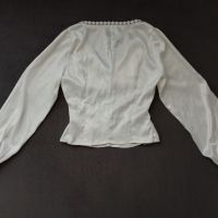 Дамска сатетена вталена риза с дълги буфан ръкави р-р S-M, снимка 11 - Ризи - 45478268