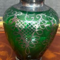 Кристална ваза Bohemia със сребро, снимка 5 - Вази - 45334723