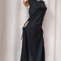 XL / XXL Черна миди  рокля , снимка 4 - Рокли - 45068683